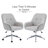 Dahmen Fabric Office Chair with Casters and Footers Both Included-499093526