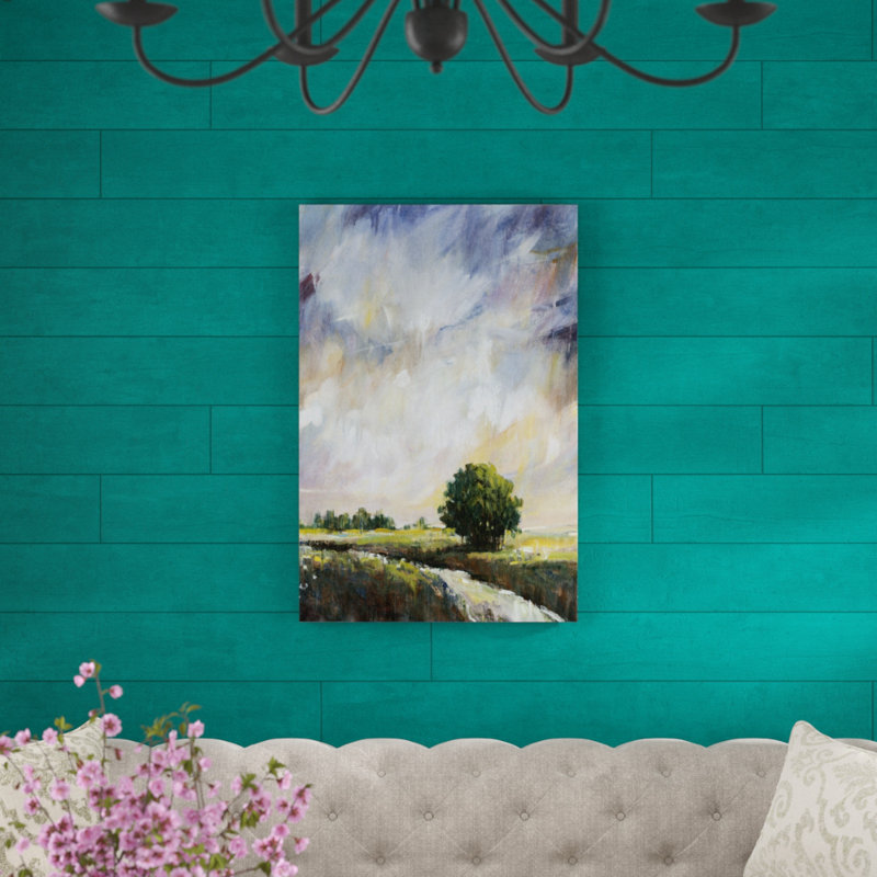 «Amber Glow II», peinture sur toile, H 36 po x l 24 po