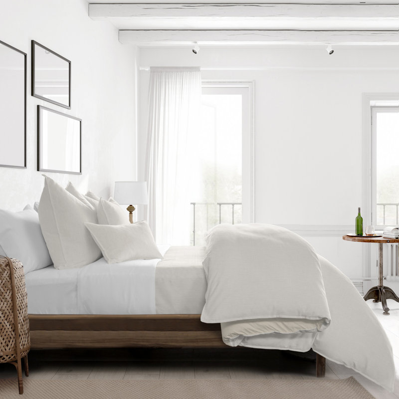 Phoenix Comforter Set, King Comforter + 2 King Shams, Pearl