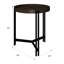 Table de bout ronde cacao foncé