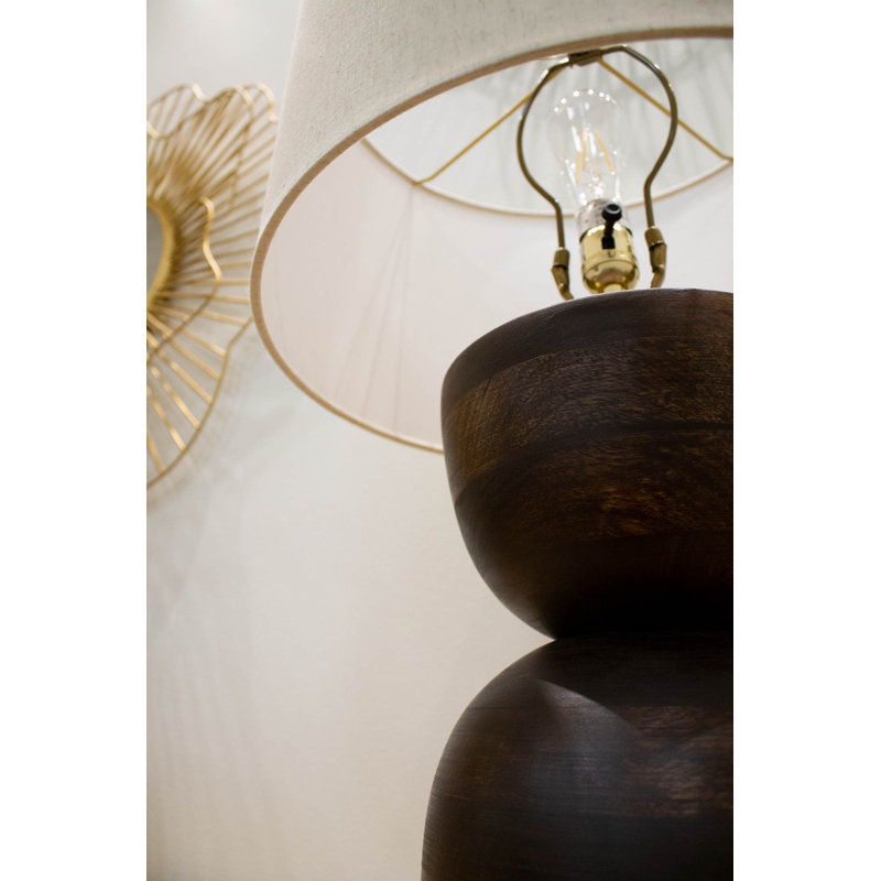 Lampe de table en bois massif Millerville