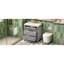 Meuble-lavabo de 30 po, lavabo en céramique, structure en bois massif, 3 tiroirs, apparence classique, meuble-lavabo rétro gris avec solution de rangement polyvalente de haute qualité