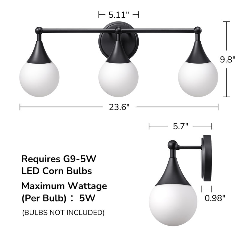 3-light Dimmable Vanity Light