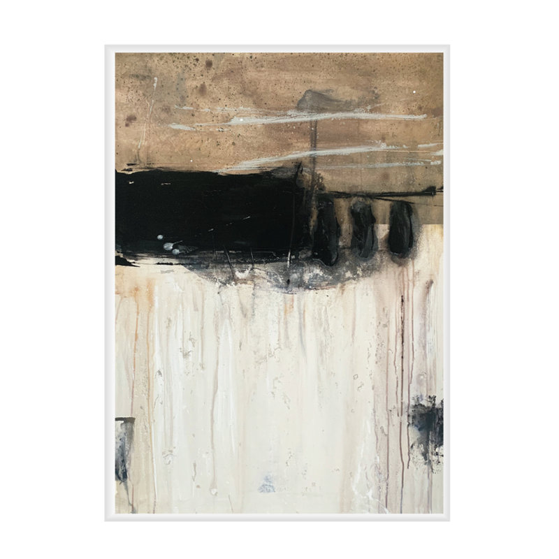Formelle Single Picture Frame Painting on Wood, 70 cm H x 94 cm W, Oak
