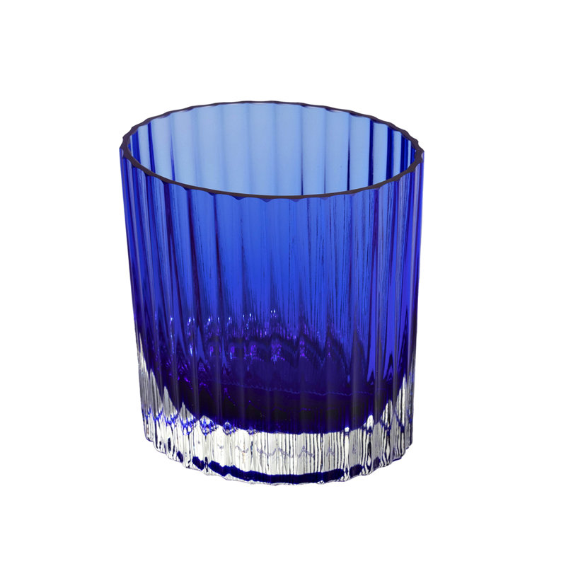 Missoni Wine Glasses NASTRI Set Of 6  Transparent 10 Oz, H 3.3", Blue