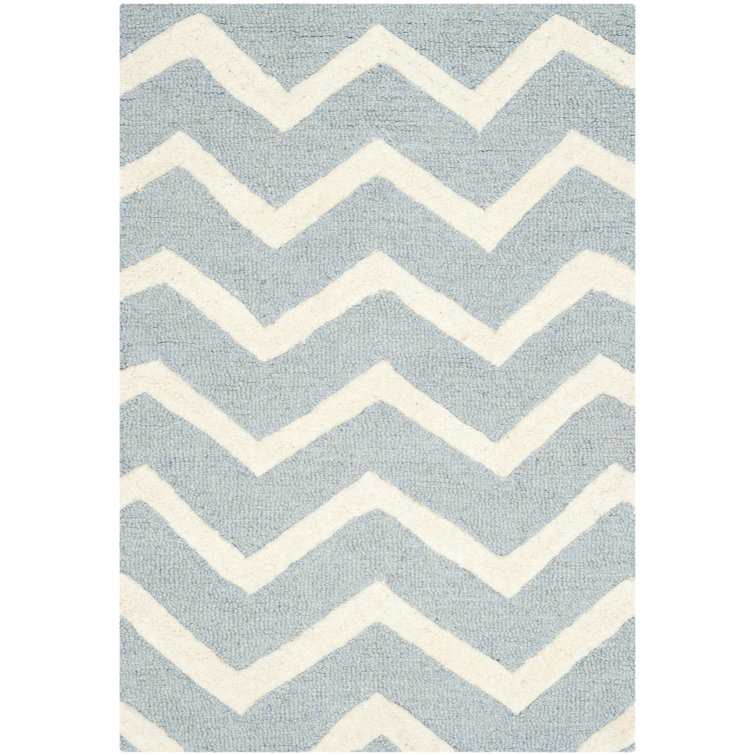 Sanyla Hand Tufted Wool Chevron Rug