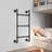 Three-Step Wall-Mounted Straight Ladder Black Loads 440.92Lbs (Size: 39.37In/100Cm)