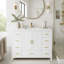 Meuble-lavabo moderne en bois massif avec plateau en quartz de Carrare, portes à fermeture douce et tiroirs spacieux pour un rangement élégant-1457392200