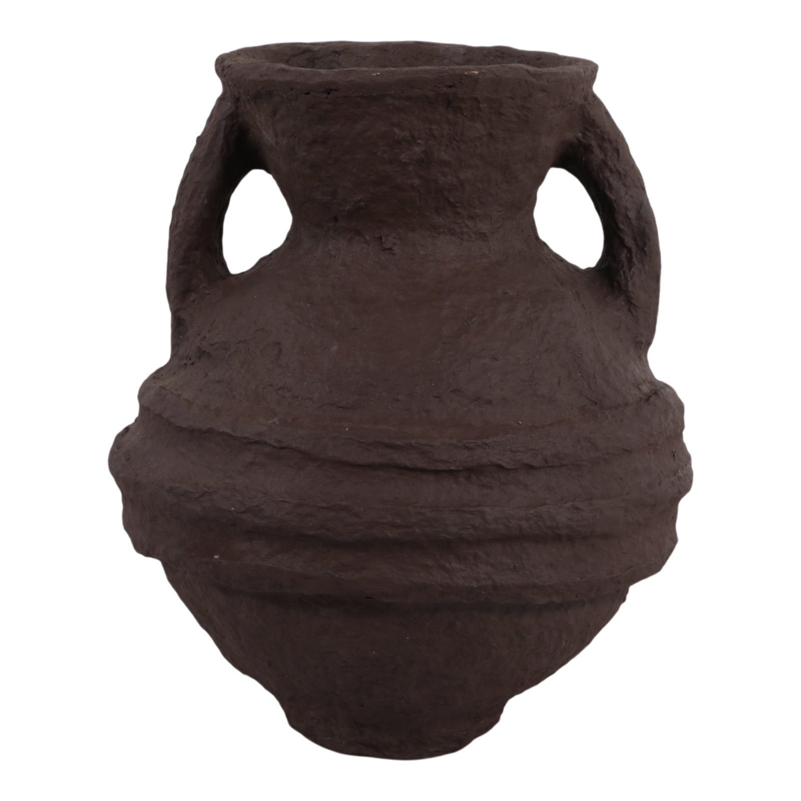 Romantas 15" Handmade Paper Table Vase, Dark Brown
