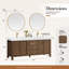 Meuble-lavabo double Frederica de 183 cm (72 po) en épicéa brun vieilli avec comptoir en pierre composite et miroir-1647629837-1865188082-1865188094