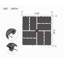 Carreaux de terrasse en plastique emboîtables, paquet de 44 tuiles de patio, 12 po x 12 po, imperméable à l'eau pour utilisation extérieure, tuiles de patio pour terrasse de piscine-125910926