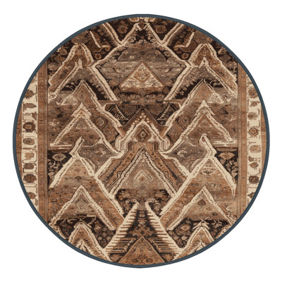 Machine Washable Persian Brown Area Rug
