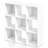 Pelli Cubic Storage Cabinet Bookcase 9 Cube White Modern Durable Bookshelf for Home Office Storage-1242355765-1242356663
