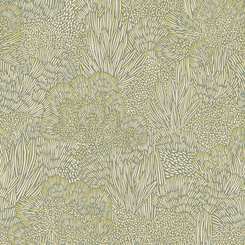 Samba Botanica Green and Gold Wallpaper Sample