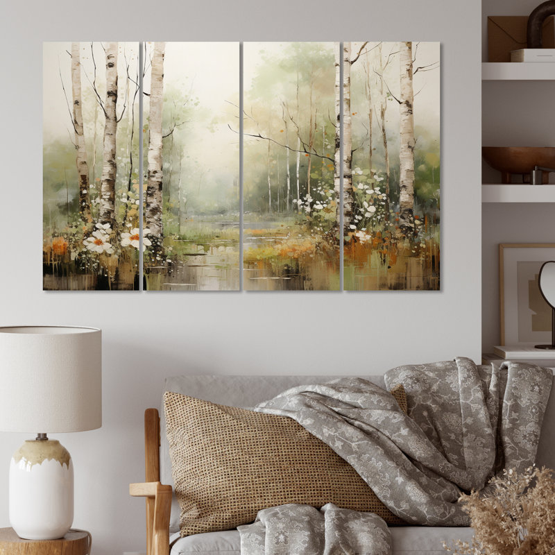 Greth - impression d'art mural paysages - 4 panneaux