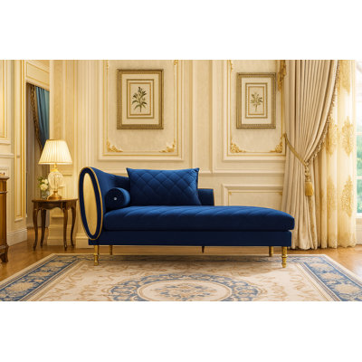 Ramone Left-Arm Chaise Round Arm Chaise Lounge by Everly Quinn