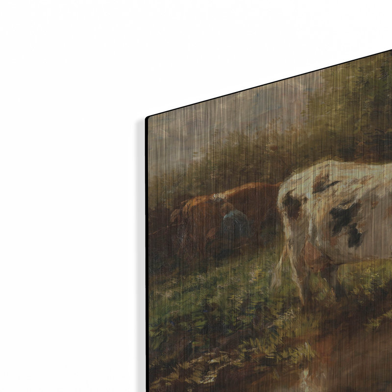 «Cow Beside A Ditch» par willem maris, H 16 po x l 24 po