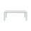 Table de salle à manger d'extérieur en aluminium, blanc