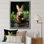 Rabbit Energetic Hopper - Reproduction d'art mural animaux