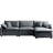 Oversize 3-Seater Sofa With One Footrest