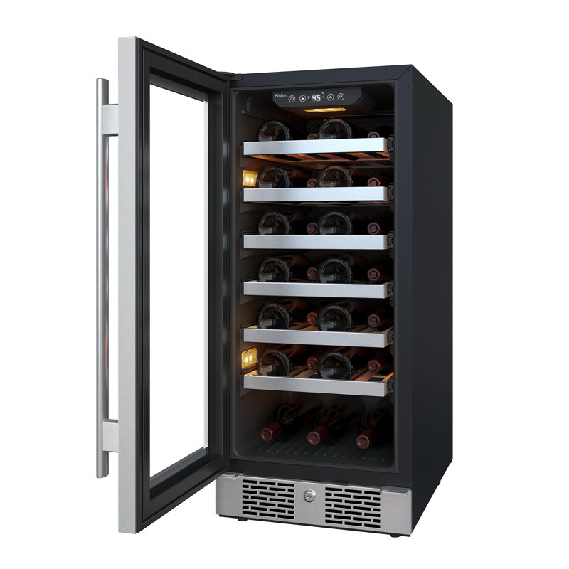 Avallon Single Zone 15 " Built-In and Freestanding 27 Bottle Wine Refrigerator, Right Handed