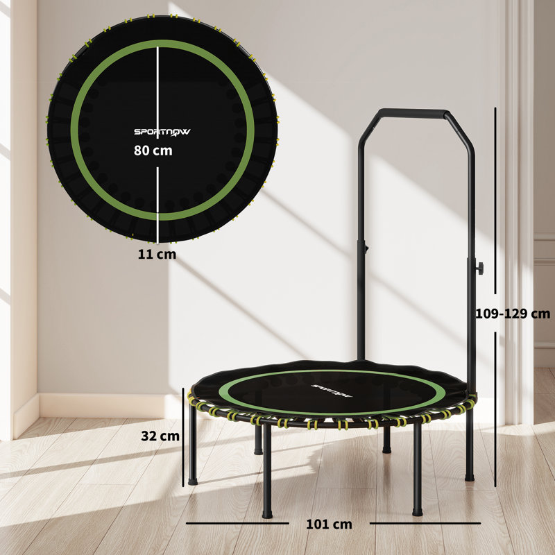 17 Stories ft Round Fitness Trampoline, Green