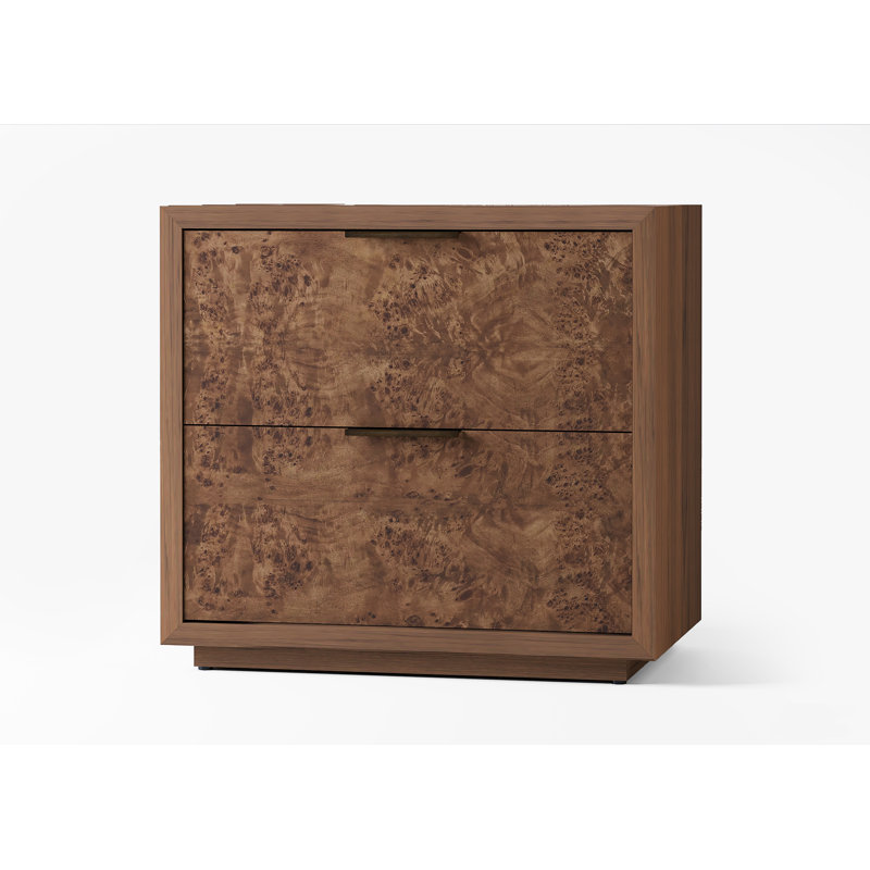 Table de chevet Rosen, naturel, Noyer