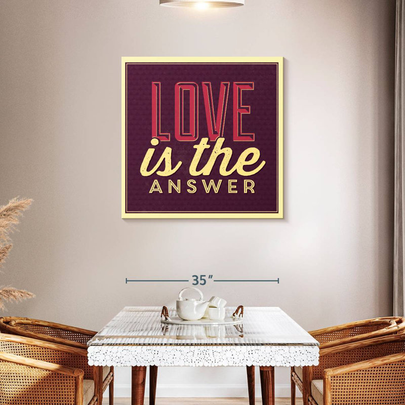 Tergel Love Is The Answer II, 36" H x 36" W