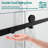 56-60"W×76"H Frameless Shower Door,6mm Sgcc Tempered Glass+Protective,Matte Black,Stainless Steel Handle/ Rail,Adjustable Width,Easy Inst-119331780