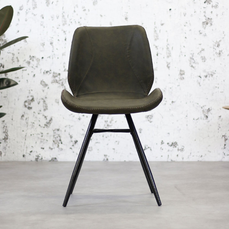 West Valley City Upholstered Dining Chair, Green
