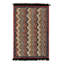 Hand Knotted Wool Area Rug in Red