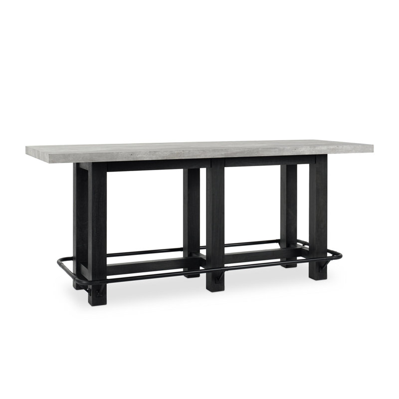 Gray and Black Wood Counter Height Dining Table