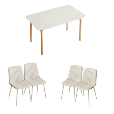 Simple rock plate dining table sets