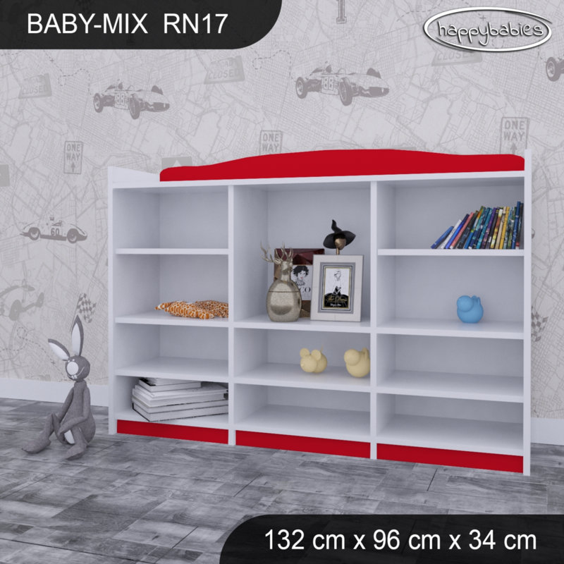 96cm H X 132cm W Kids Cube, White/Red