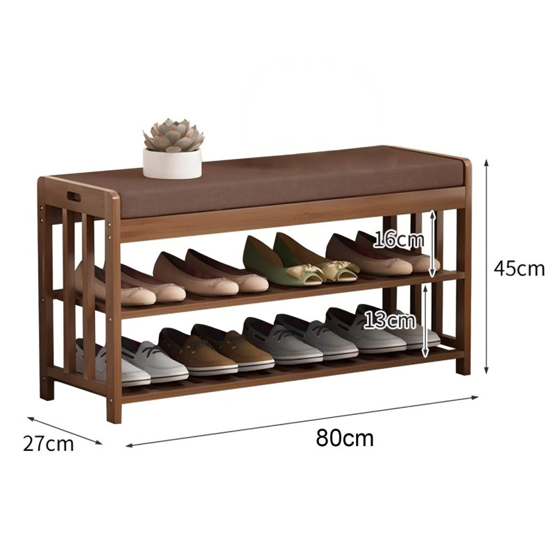 8 Pair Shoe Storage Bench