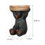 Statue décorative de table d'appoint | Ours noir rustique fantaisiste de 20,8 po de hauteur pour porche de patio | Noir | Ciment béton