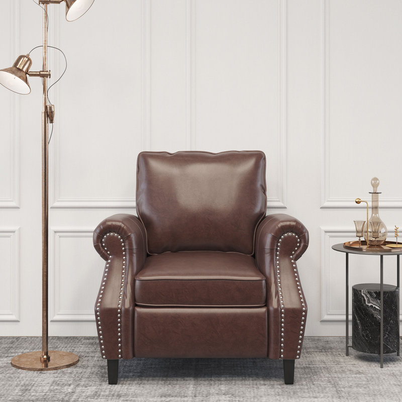 Fauteuil d'appoint à accoudoirs roulés