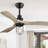 36Inch Ceiling Fans With Lights And Remote Control Farmhouse Flush Mount Ceiling Fan With 6-Speeds,Low Profile Ceiling Fans With Quiet Reversible DC Motor For Patio Living Room Bedroom