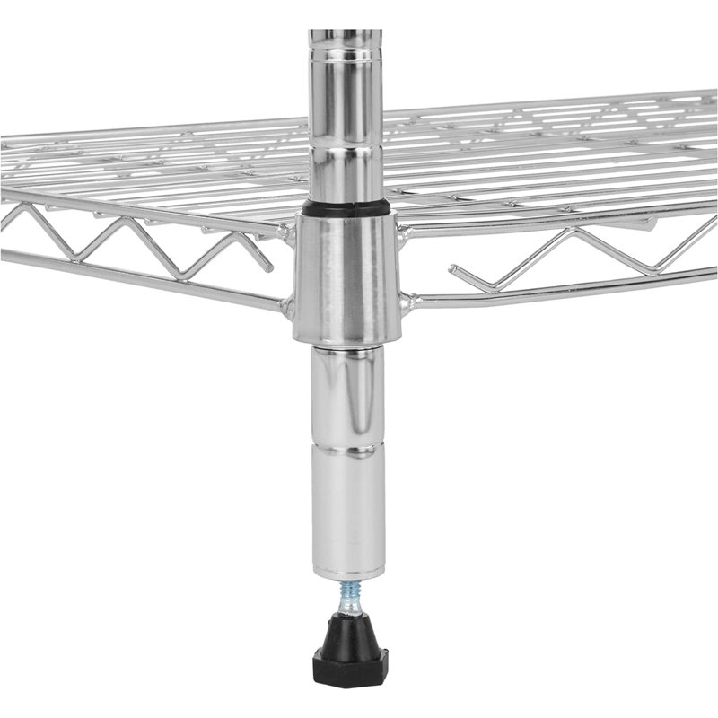 Omolade 13.4'' W Metal Shelving Unit, Chrome