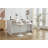 Bar Stools Set of 2 Modern Grey PU Counter Height Barstool, High Padded Swivel Adjustable Barstools with Back for Bar Counter and Kitchen Island-288005263