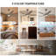 54 In 5 Solid Wood Blades Indoor Ceiling Fan With Integrated Led And Remote DC Motor, Charcoal Grey-698593673-698593653