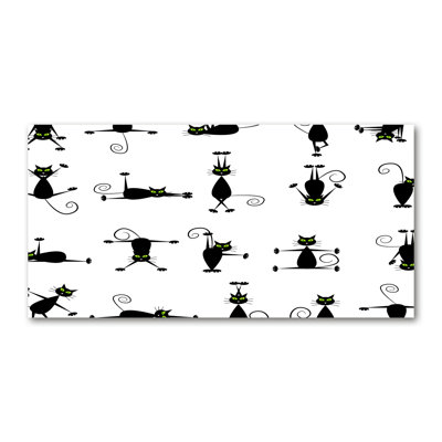 Cats Illustration 1 Piece Wrapped Canvas Wall Art