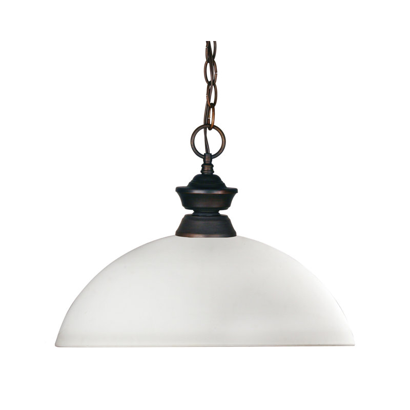 Chevelle 1 - Light Bronze Single Pendant, Matte Opal