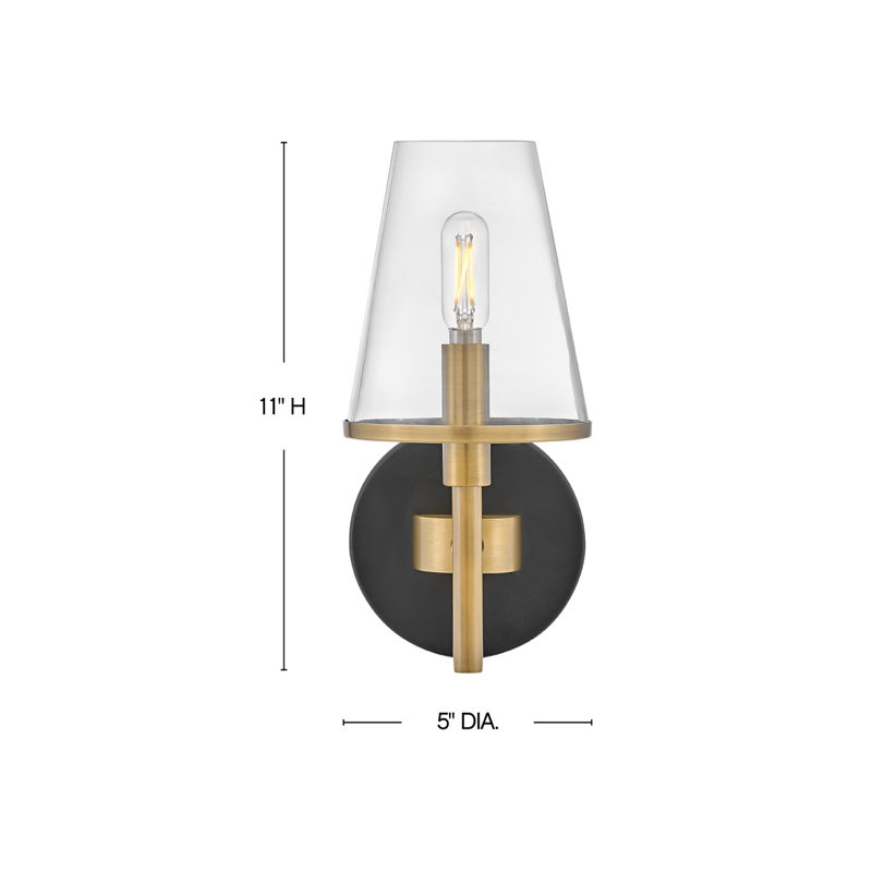 Marten 1-Light Two-Tone Bath Vanity Wall Sconce