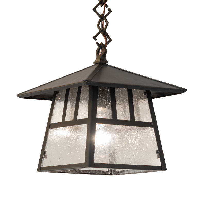 8" Square Stillwater Double Bar Mission Pendant