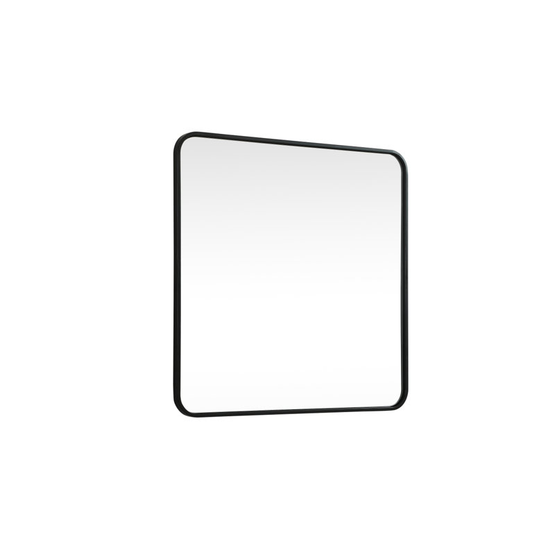 Miroir mural Marengo, 30 po x 30 po , Noir