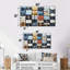 «Abstract Blue and White Rhythms Tiles II», ensemble d'art mural sur toile-1623673060