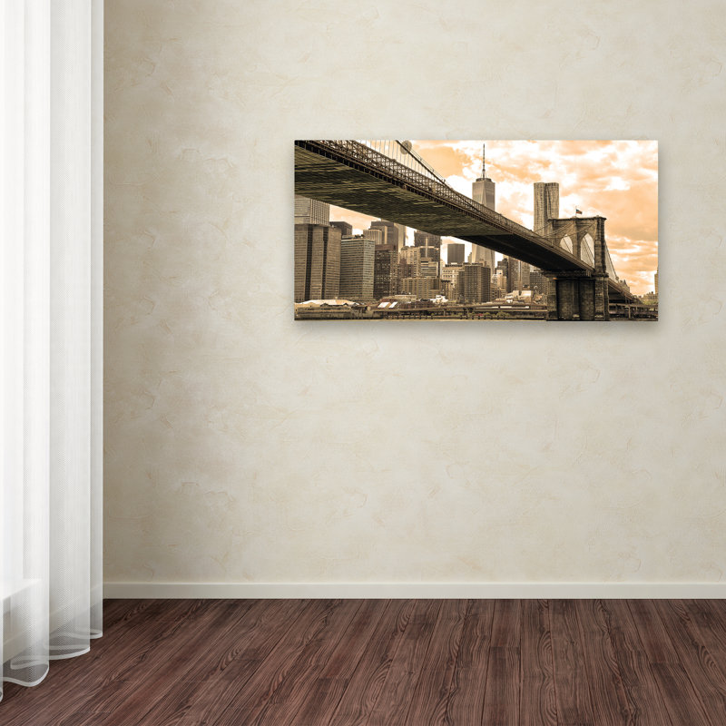 «New York City» par Caliel, reproduction de photo sur toile tendue, H 24 po x l 47 po x P 2 po