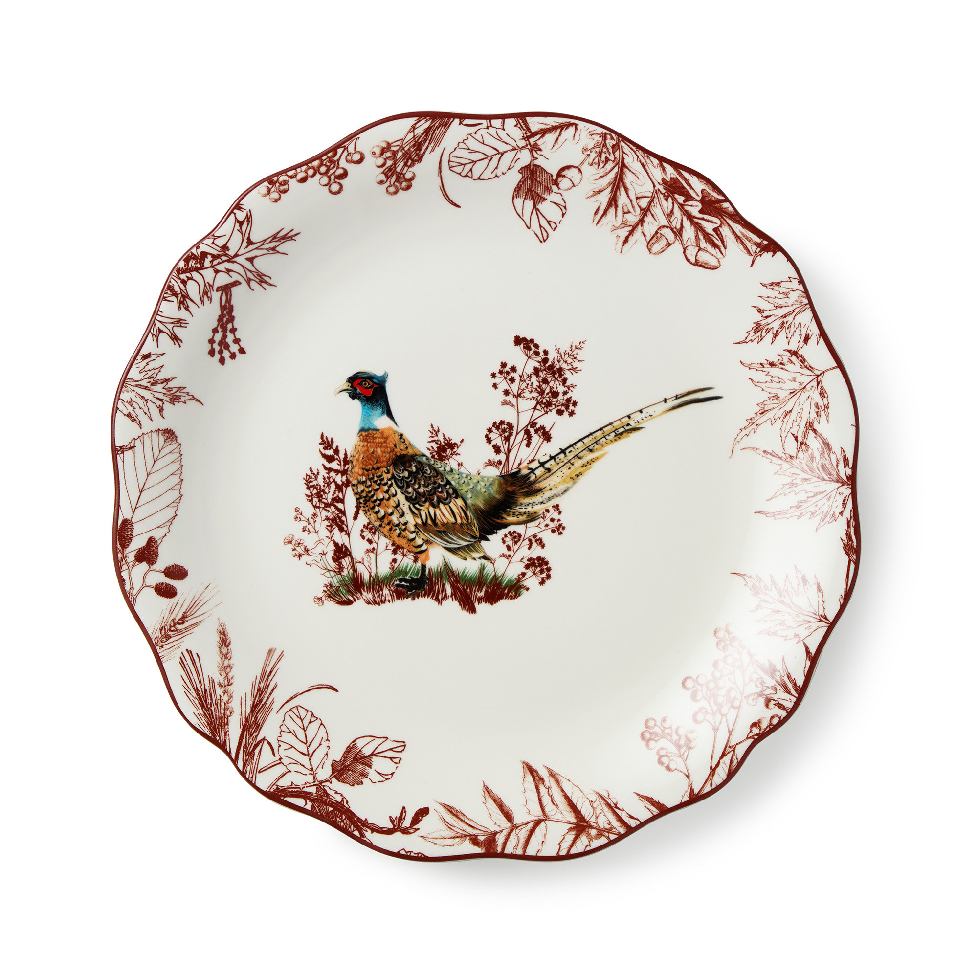 Pheasant Grove Set of 4 Dinner Plates 11in