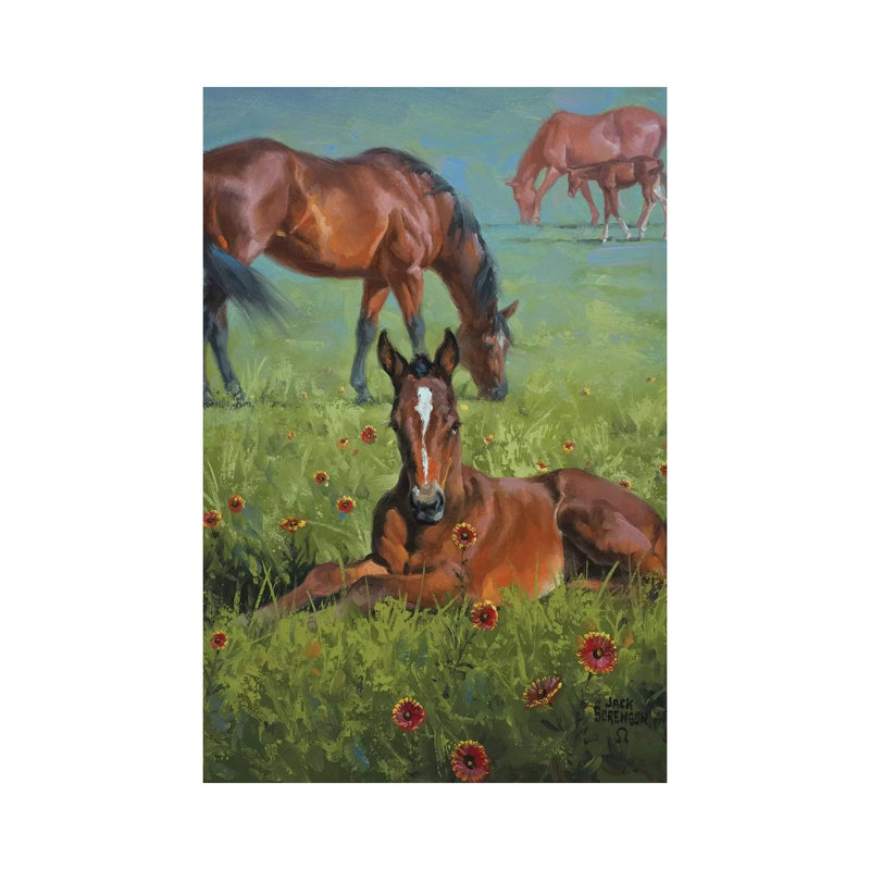 Indian Blanket 1 Piece Wrapped Canvas Wall Art, 30.48cm H x 20.32cm W x 1.91cm D